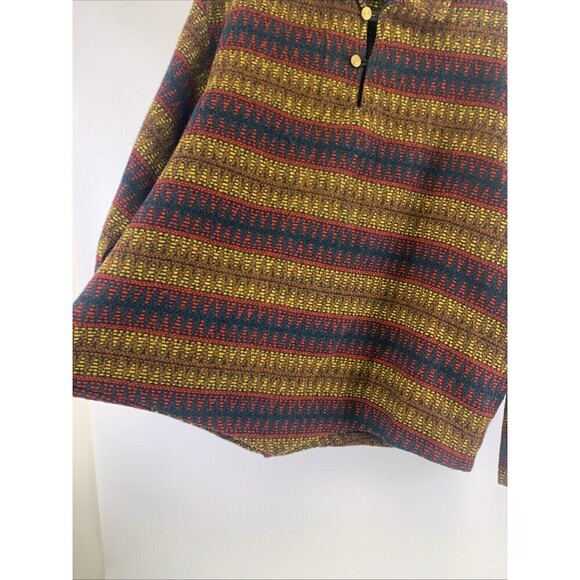 Fox Knapp Sportswear Wool Collared Pullover Two Button Point Hem Red Womens XL - Picture 4 of 11